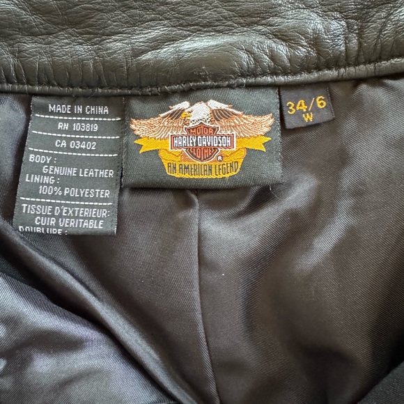 Women’s Harley Davidson Lace Up Genuine Leather Pants. Size 6. - Picture 4 of 5